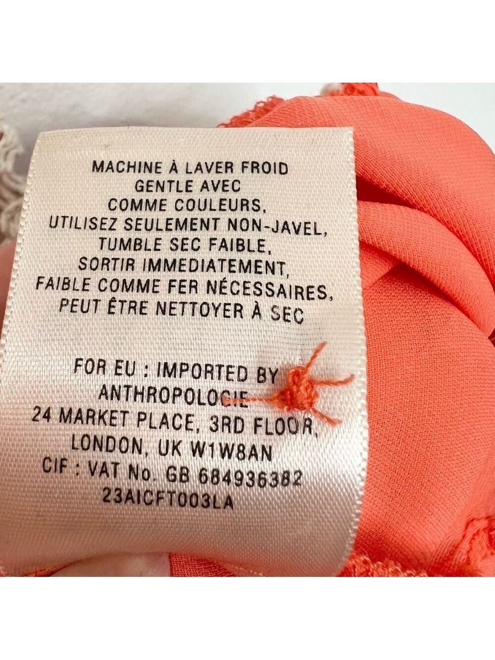 Anthropologie Vanessa Virginia coral tiered crochet sleeveless top 0 - Picture 14 of 14